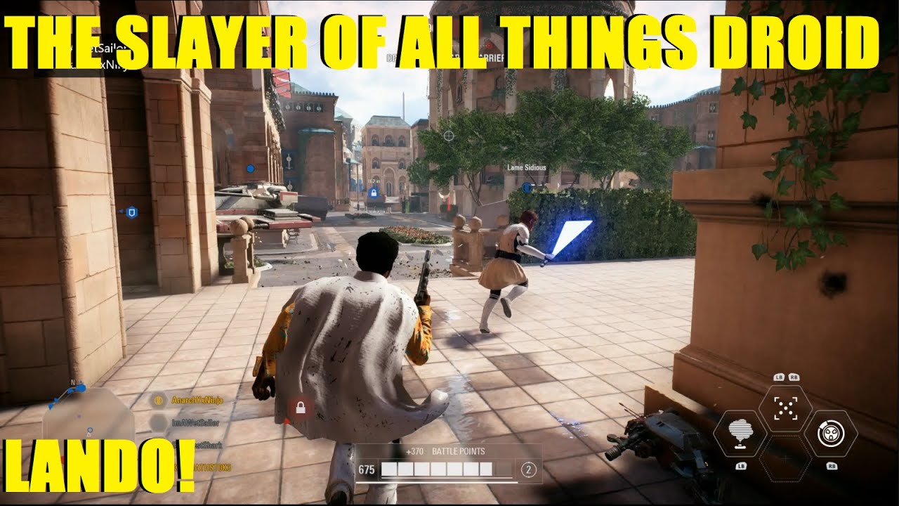 Star Wars Battlefront 2 - Lando! The Slayer of all things droid! XD | Lando Calrissian Killstreak!