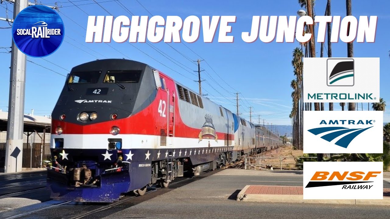 Metrolink Amtrak and BNSF at Highgrove Junction, Riverside, CA |  Socal Rail Rider