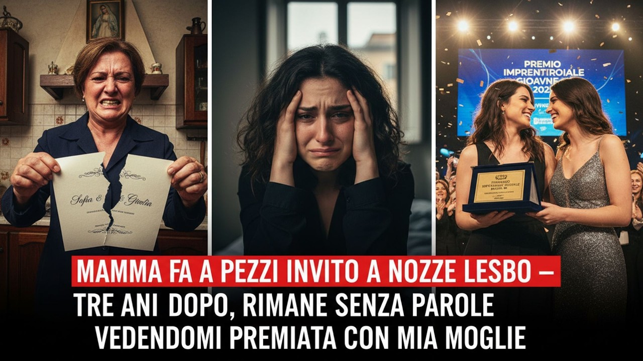 Madre strappa invito nozze lesbiche — Tre anni dopo ammutolisce vedendomi premiata con mia moglie
