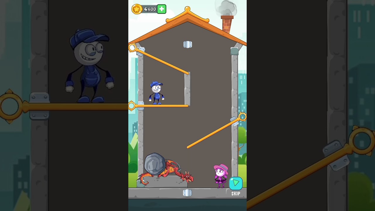 Pencilmation Rescue Genius Pull The Pin Gaming Level 31 #cartoon #shorts