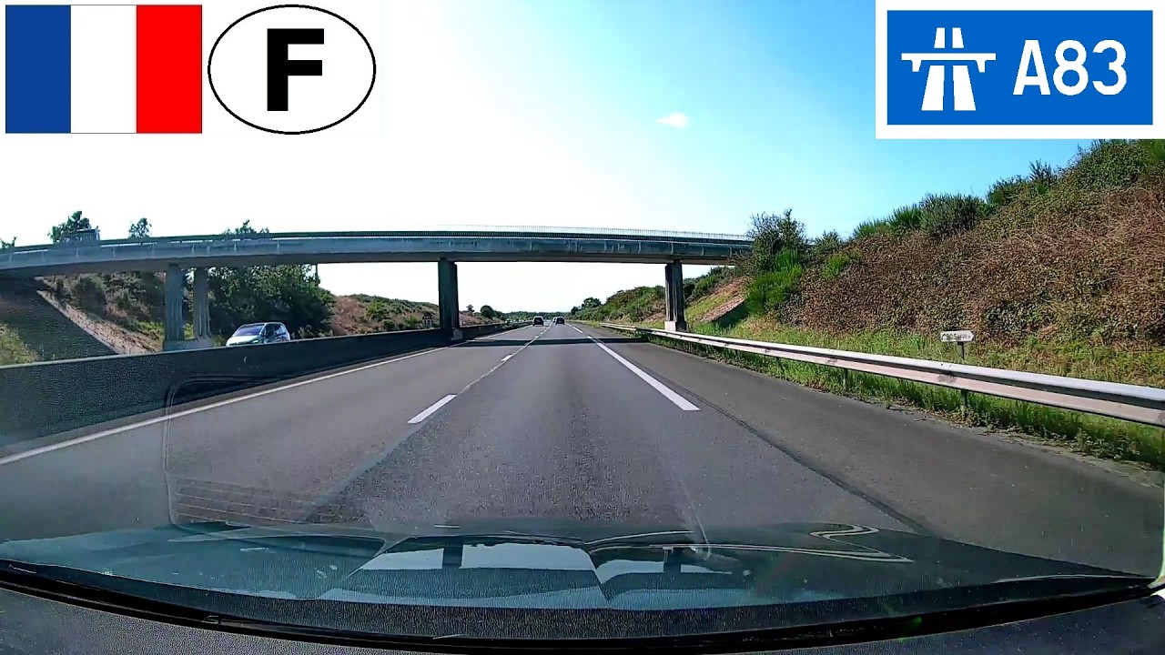 France: Autoroute A83 - Sortie 2 (La Cour Nueve) à Sortie 4 (Montaigu)
