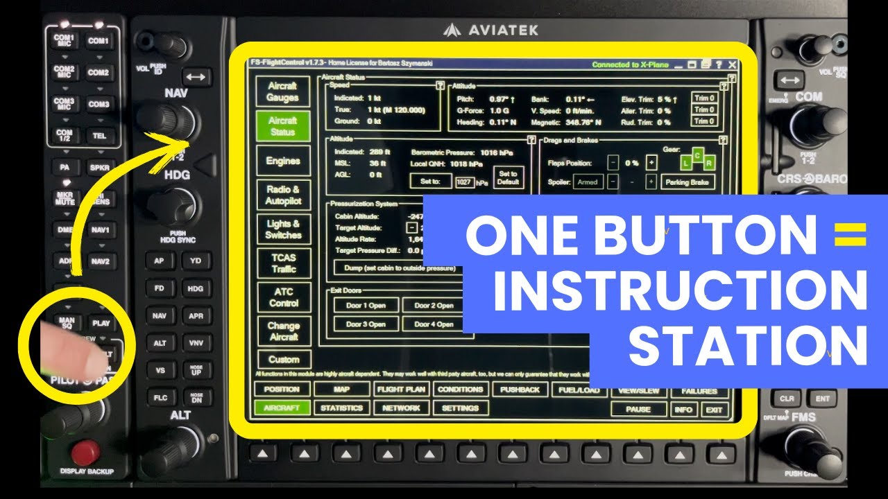 From AV G1000 to Instructor Station in 1 Second &ndash; No Mouse Needed!