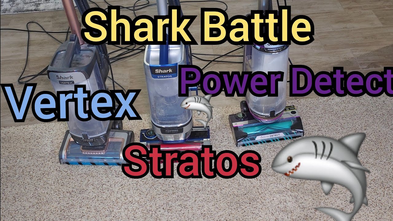Shark Power Detect против Stratos против Vertex! Вакуумная битва!
