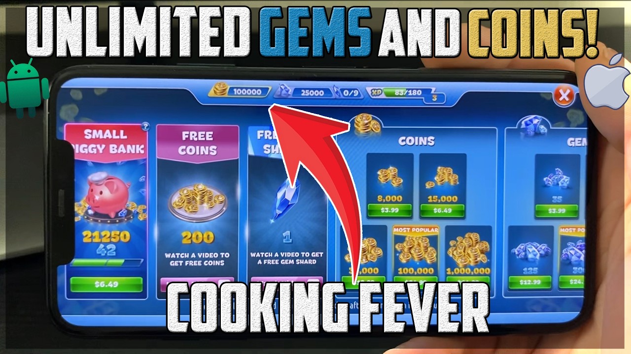 Cooking Fever Hack - Cooking Fever Unlimited Gems and Coins - Cooking Fever Free Gems and Coins