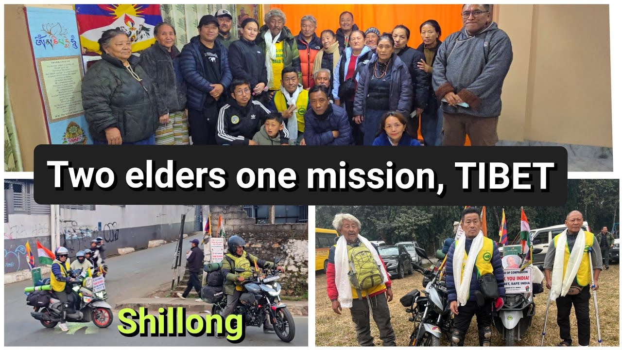 Two Tibetan Elders Riding Across India for Tibet | A Message to the Next Generation #shillong 