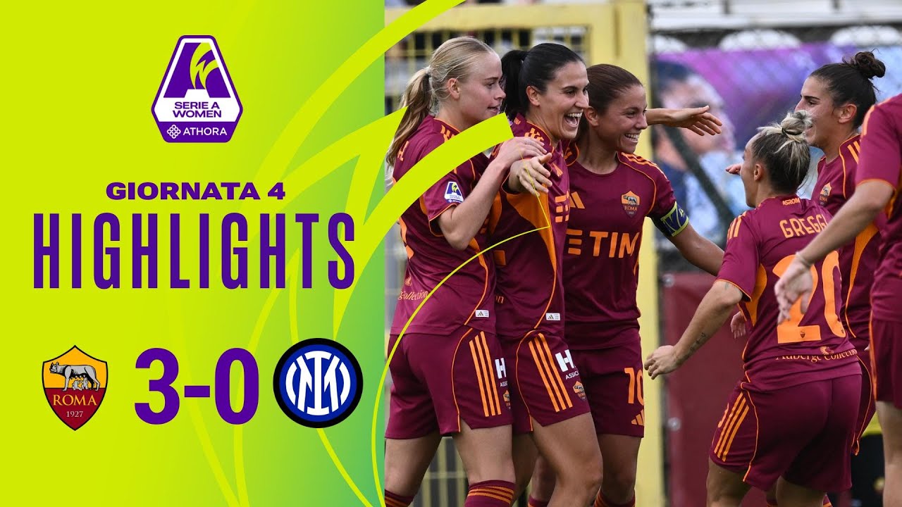 Roma-Inter 3-0 | Pandini - Dragoni - Giugliano: giallorosse a punteggio pieno | #SerieAWomenAthora