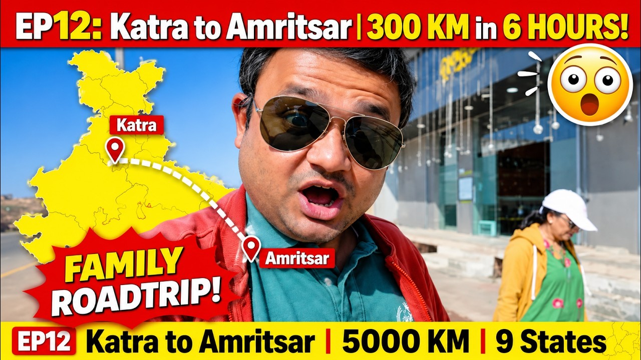 EP12 Katra to Amritsar Road Trip | NH44 Drive, Golden Temple Visit, Langar & Jallianwala Bagh