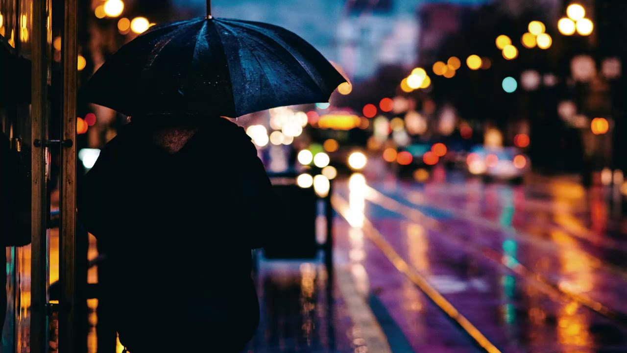 【環境音】臨場感のある夜の街の雨の音（前半10分は雨多め） 1時間【ASMR】勉強用・作業用・睡眠用BGM Sound of the night city rain in Japan 1hours