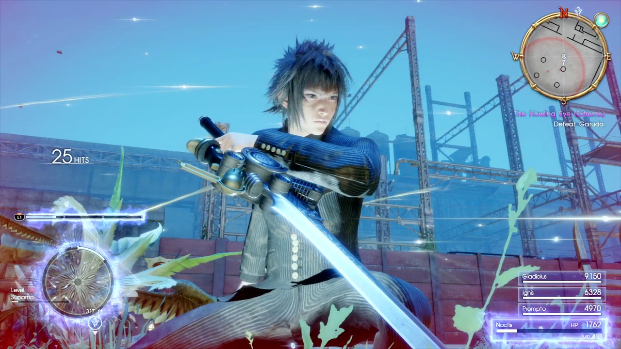 FINAL FANTASY XV: Garuda battle(lvl 120)