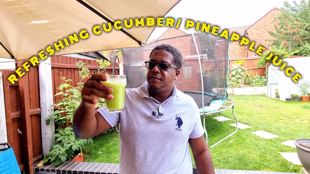MY HOME-GROWN CUCUMBERS🥒 MAKE THE MOST REFRESHING JUICE. 👌🏾