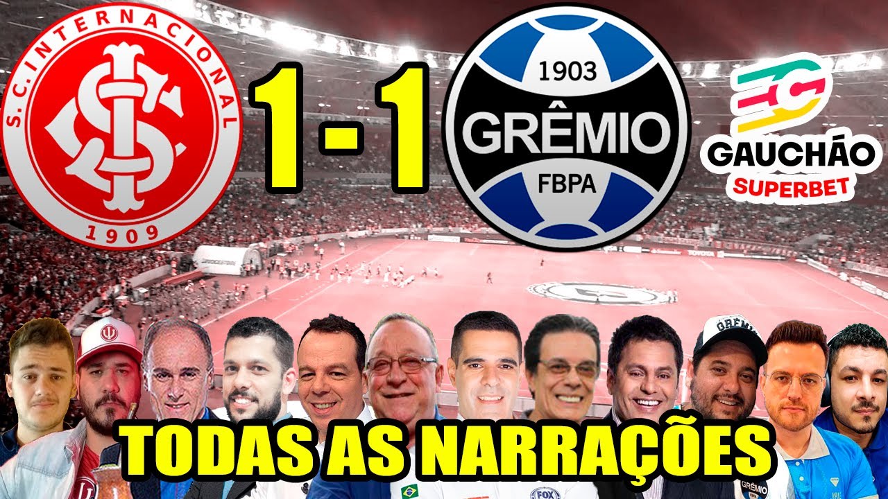 Todas as narrações - Internacional 1 x 1 Grêmio | Inter Campeão Gaúcho 2025