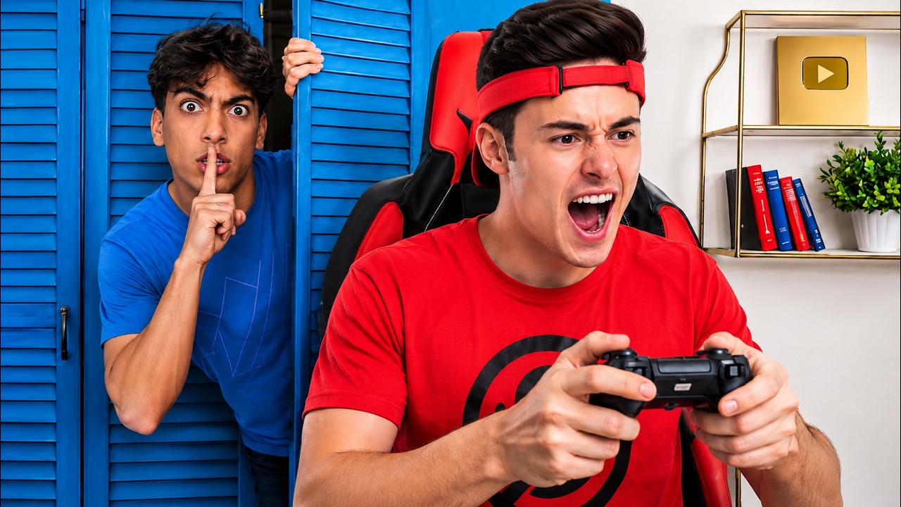 Sobrevivi secretamente na casa de YouTubers | 1 HORA