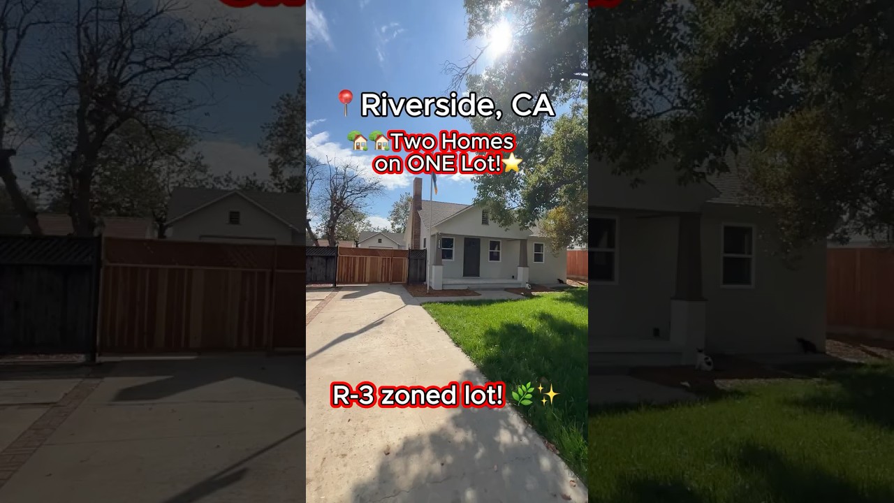 2 Homes on 1 lot for sale in Riverside , Ca for $749,500