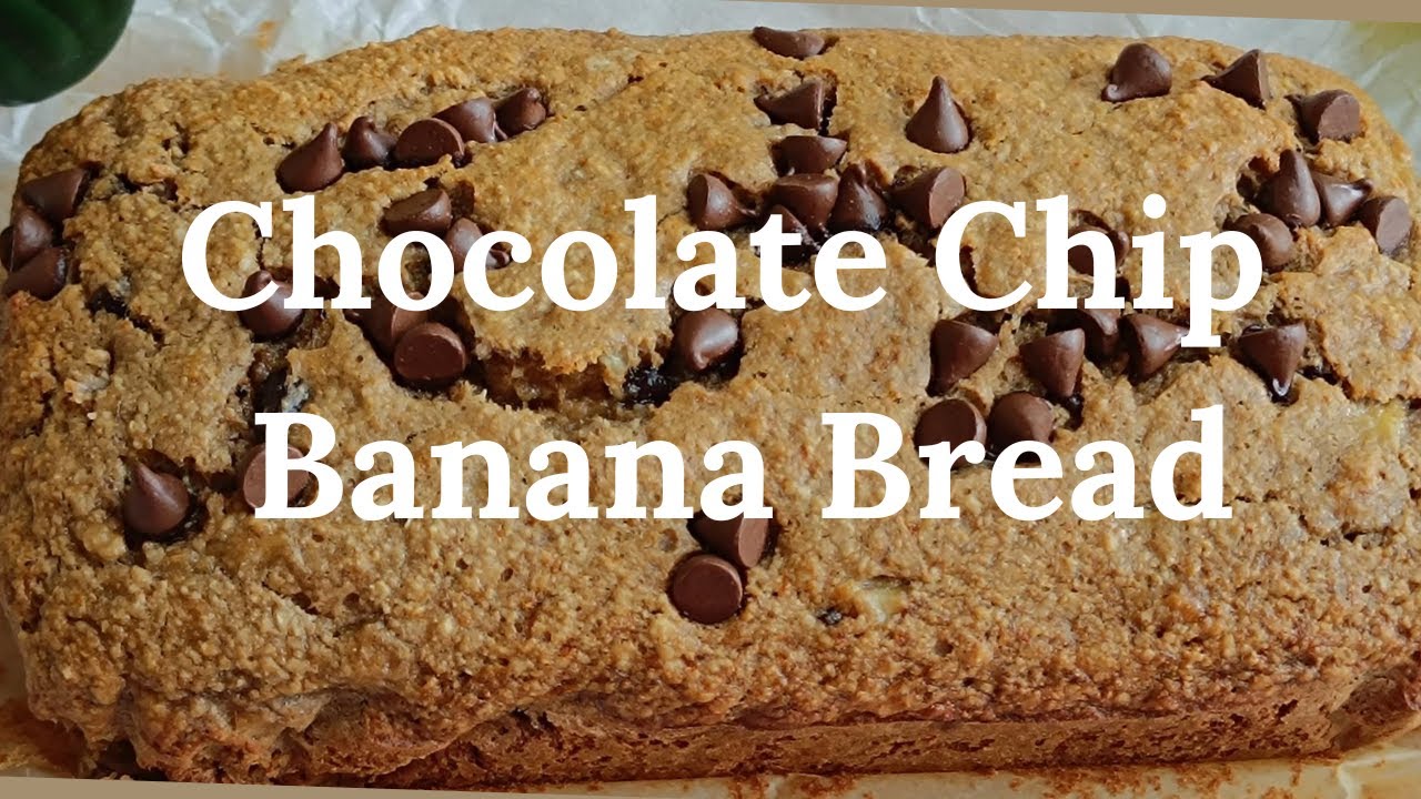 EASY Chocolate Chip Oat Banana Bread Recipe | Dairy-free Recipe