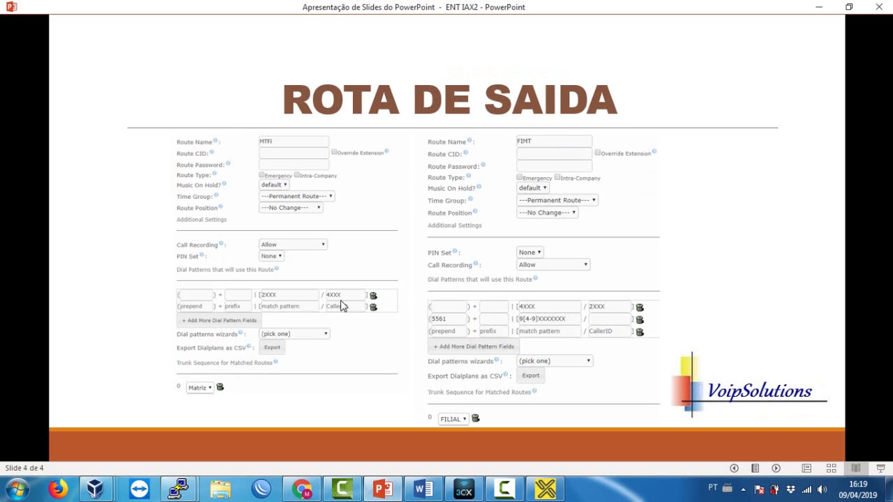ISSABEL/ELASTIX - ENTRONCAMENTO IAX2 (MATRIZ E FILIAL)