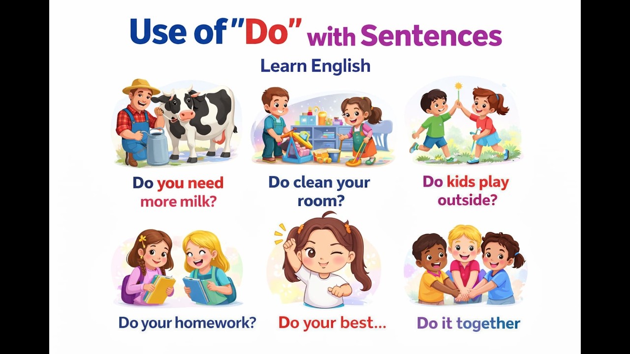 Uses of Do | English Grammar with Sentences for Kids #grammar #english #abcd #learnenglish