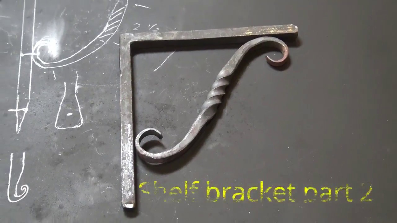 Forged iron shelf bracket - part 2 - basic blacksmithing