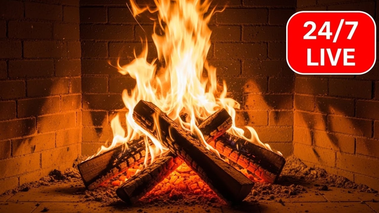 🔥 Fireplace of 2026. Cozy fireplace with crackling fire sounds