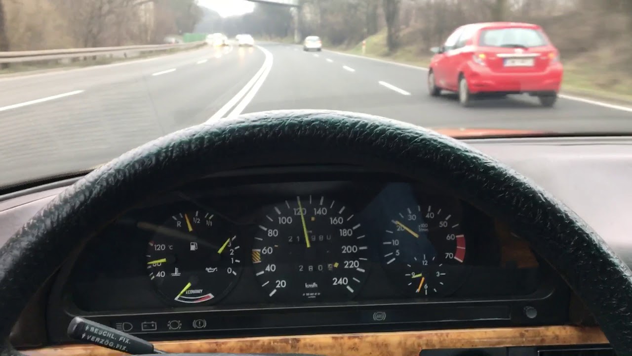 Mercedes W126 SEC 500 1982 driving, cruising, acceleration, v8 sound