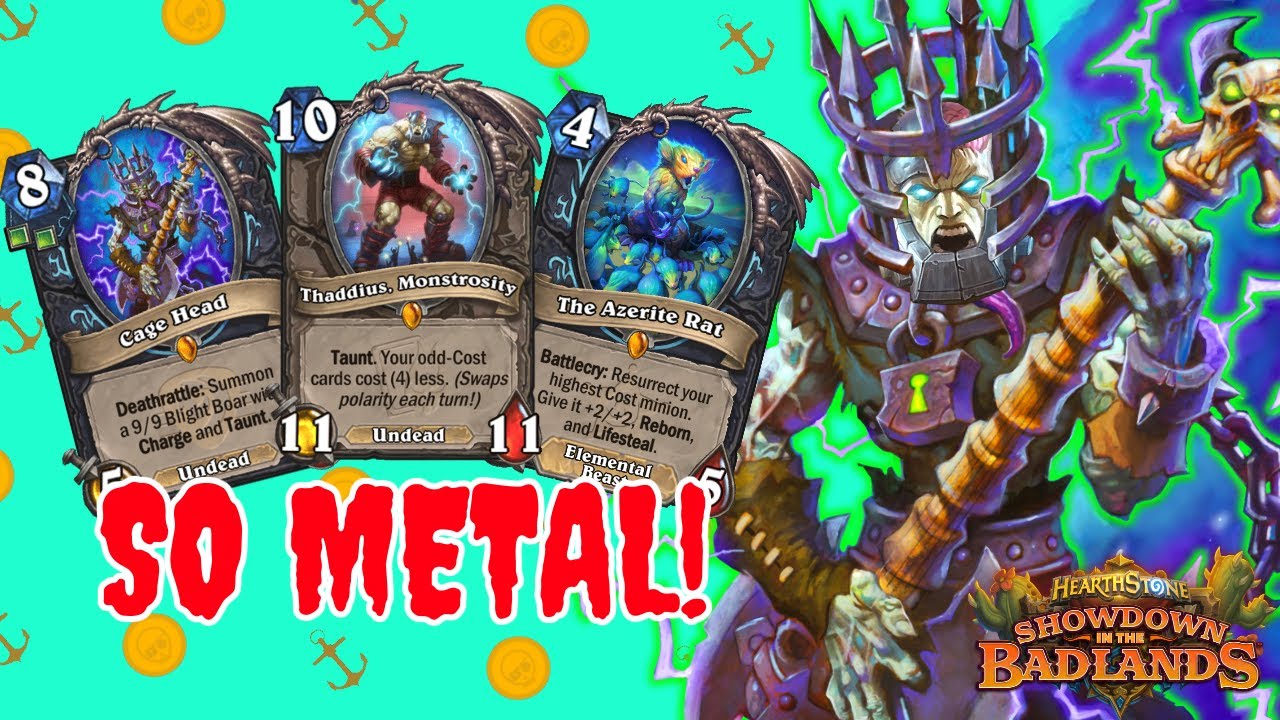 Thaddius Cage Head DK is A MONSTER! | Badlands Hearthstone Death Knight Deck