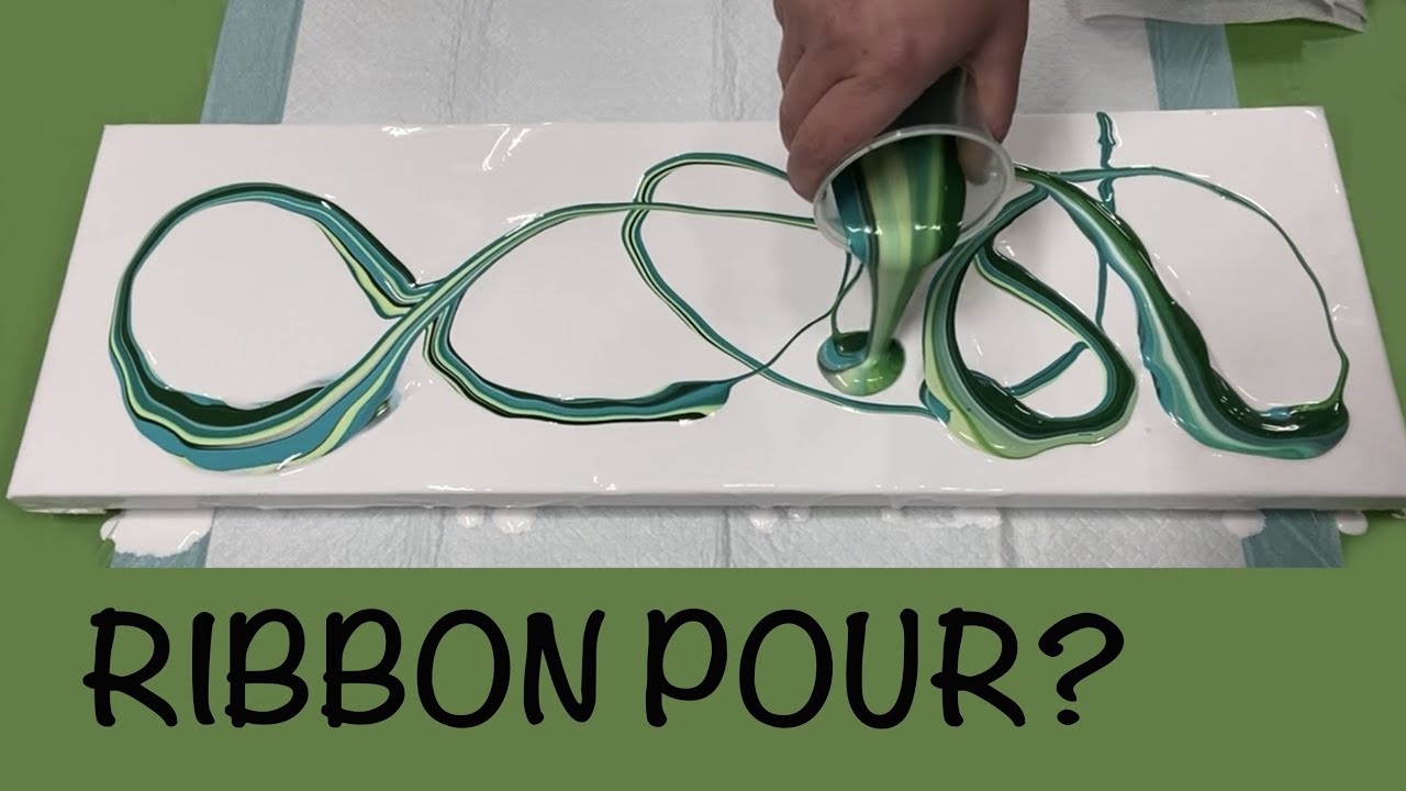 This Ribbon Pour is SATISFYING! ~ Instrumental Seaweed Acrylic Pour Painting