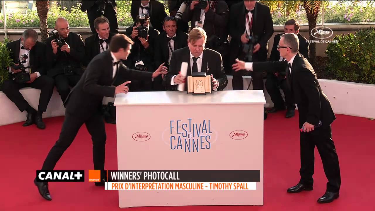 Cannes 2014 - TIMOTHY SPALL : Photocall of the Best Actor