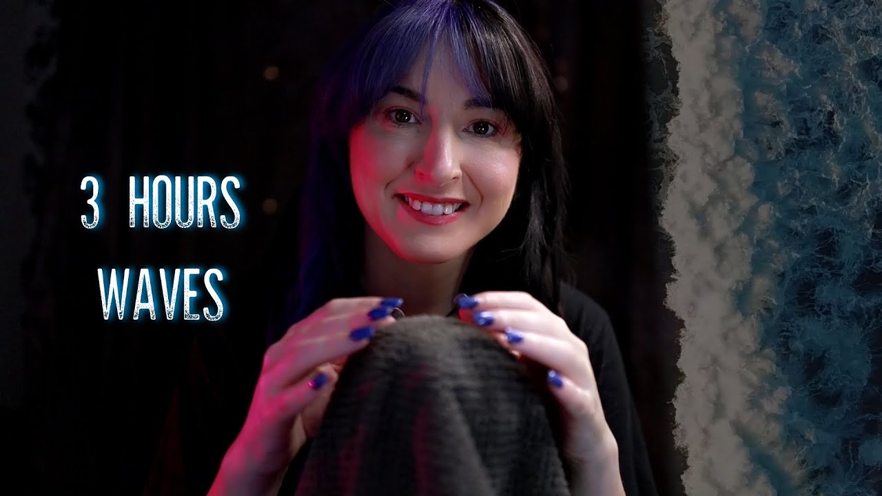 3 HOURS OF WAVE TOWEL SOUNDS ASMR   NO TALKING