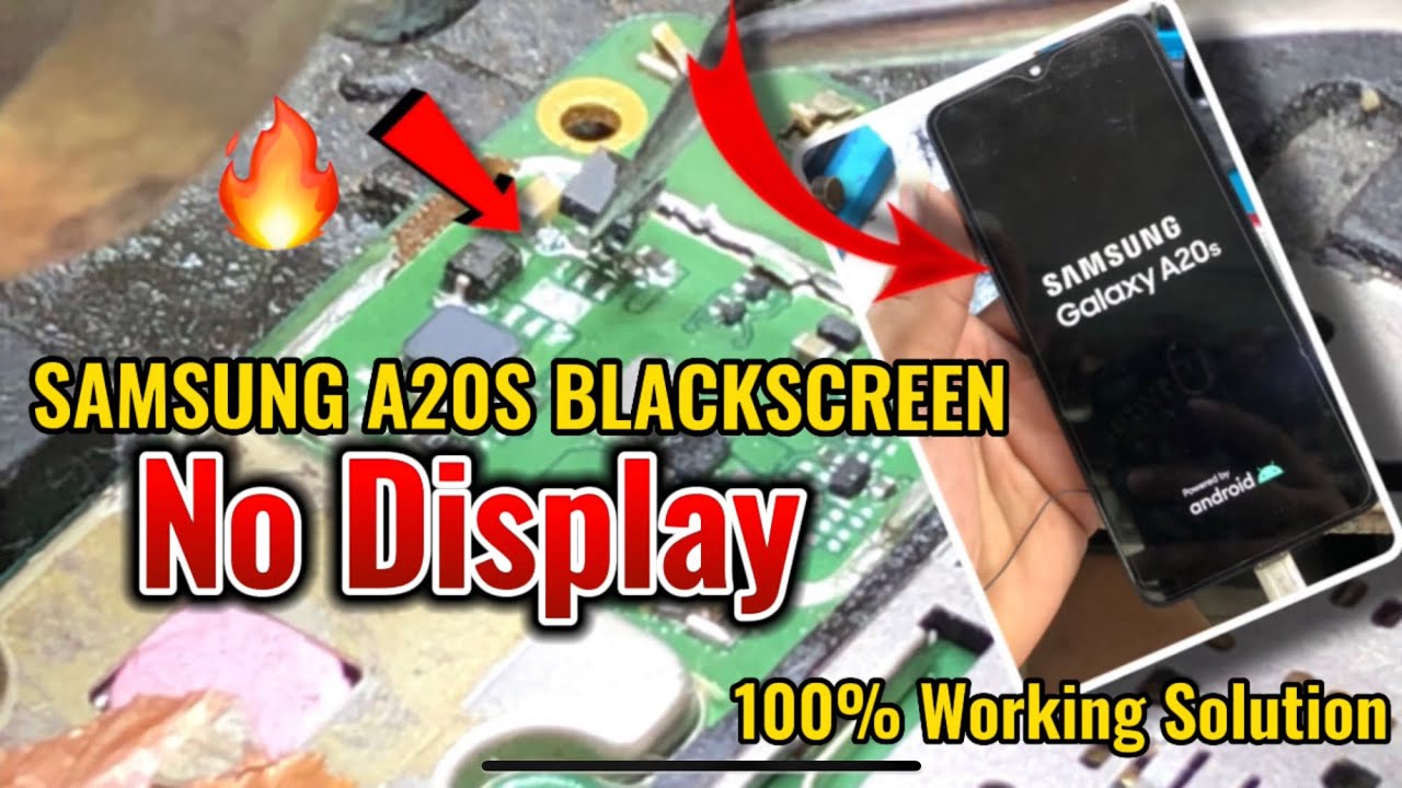 How to fix Samsung A20s Blackscreen / No display problem (Light IC Problem)💯