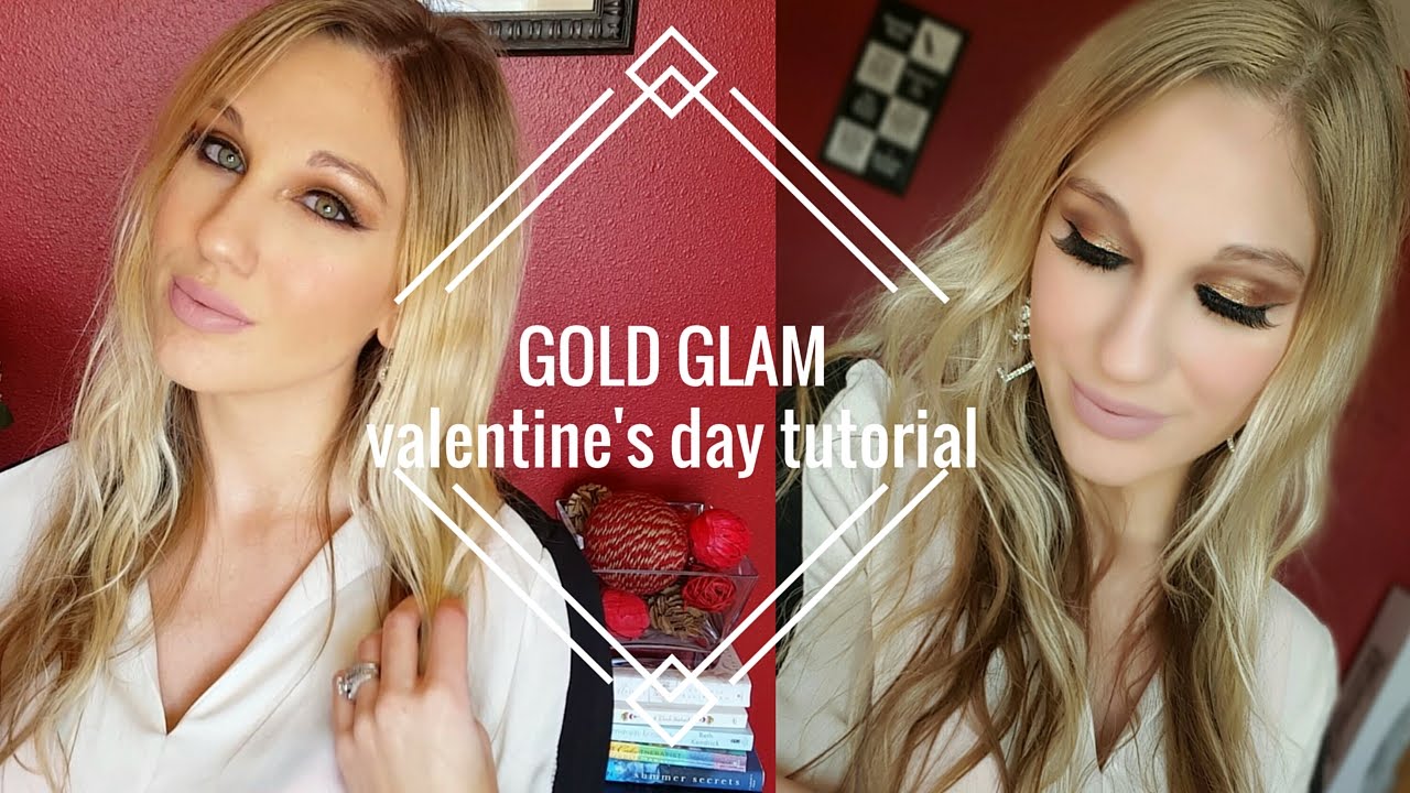 ♥GOLD GLAM♥ Valentine's Day Tutorial♡ Morphe 35T♡