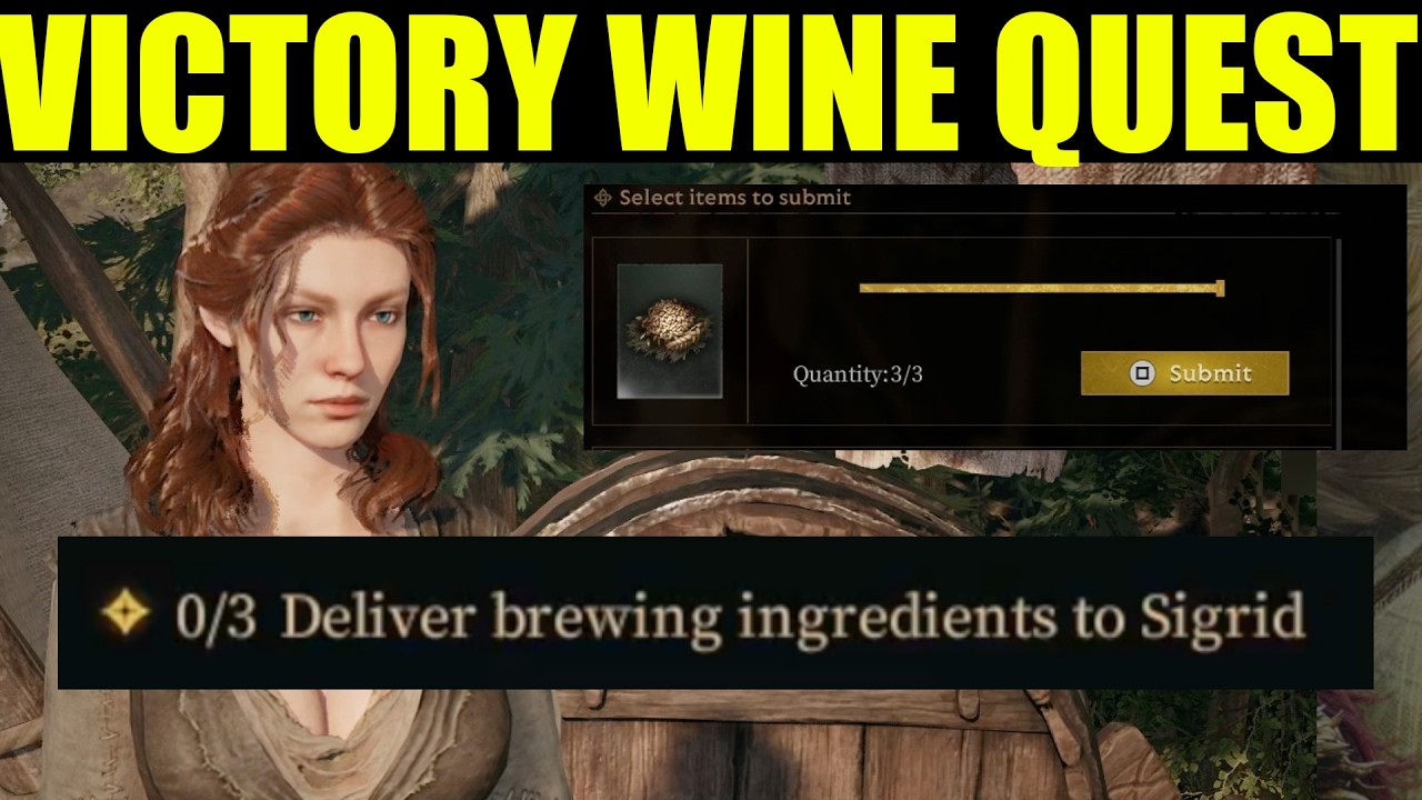 Mistfall hunter - how to Deliver brewing ingredients to sigrid (Location) | Victory wine quest guide