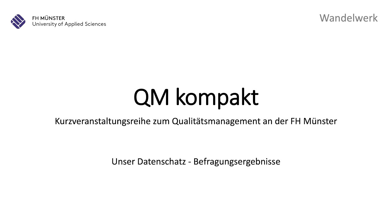 QM kompakt: Unser Datenschatz – Befragungsergebnisse und Co.