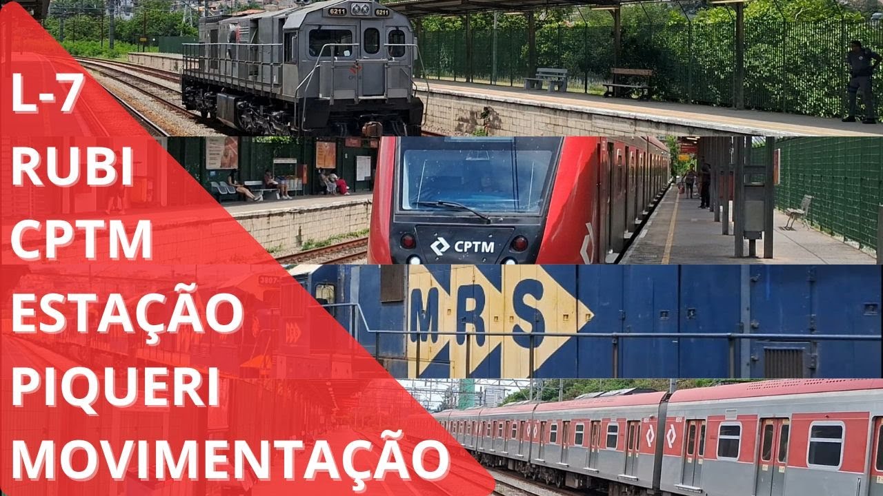 Uma Movimentação de Trens e Passageiros na Estação Piqueri