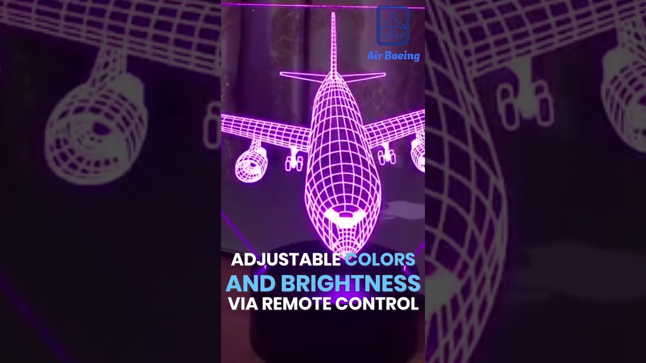 Custom Name 3D Lamp Airplane Hologram  Night Light Name Customization Nightlight