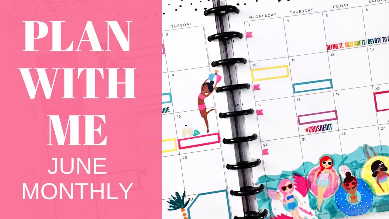PLAN WITH ME | June 2020 Monthly | Classic Happy Planner | Squad Goals