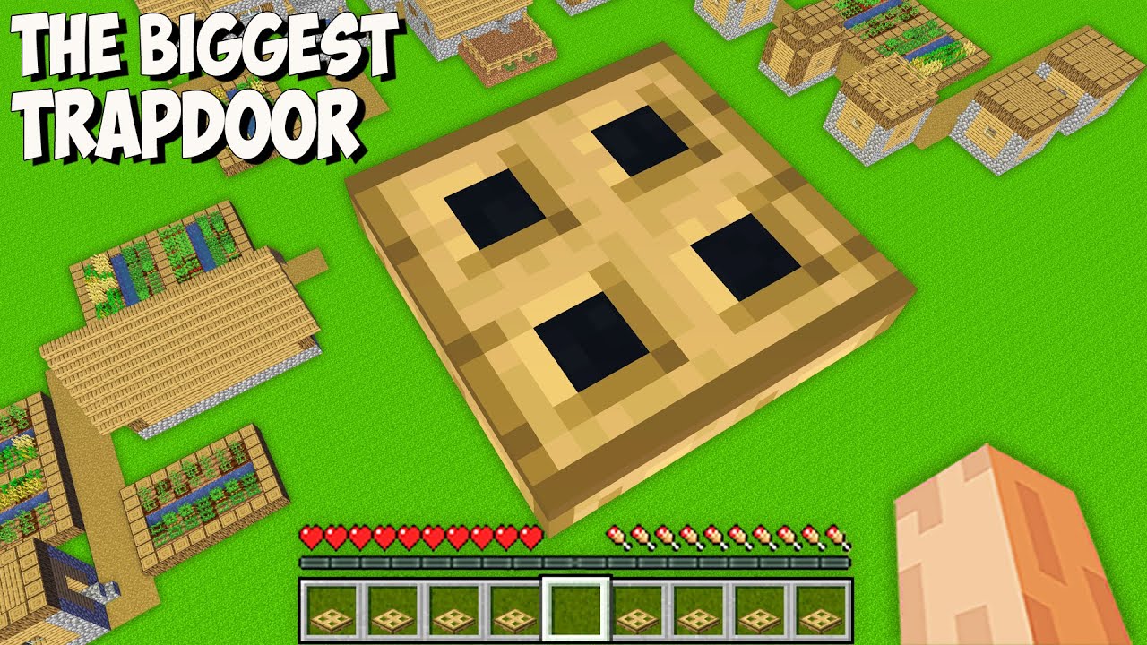 Where does lead THE BIGGEST TRAPDOOR in Minecraft? I found GIANT SECRET TRAPDOOR!