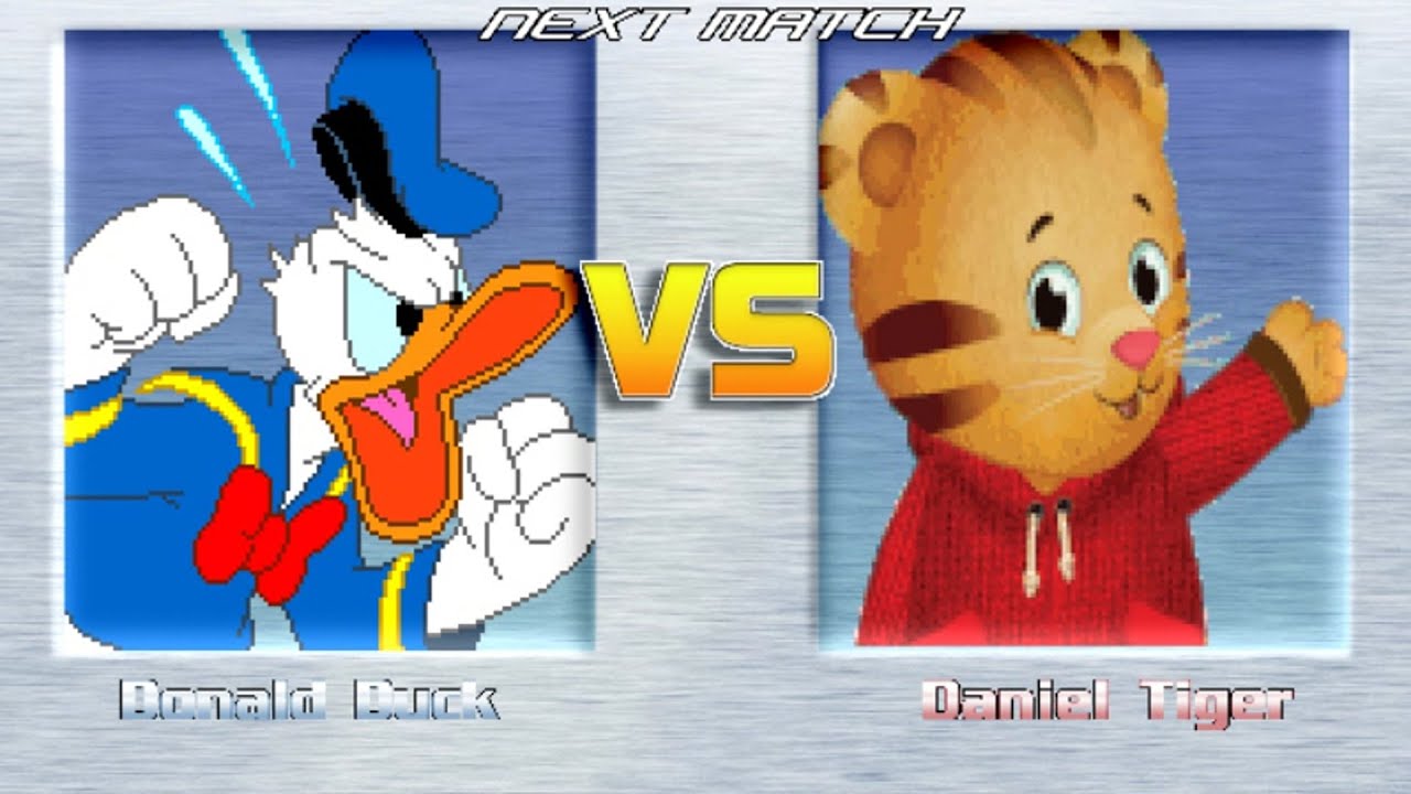 M.U.G.E.N BATTLES | Donald Duck vs Daniel Tiger | Disney vs Daniel Tiger's Neighborhood