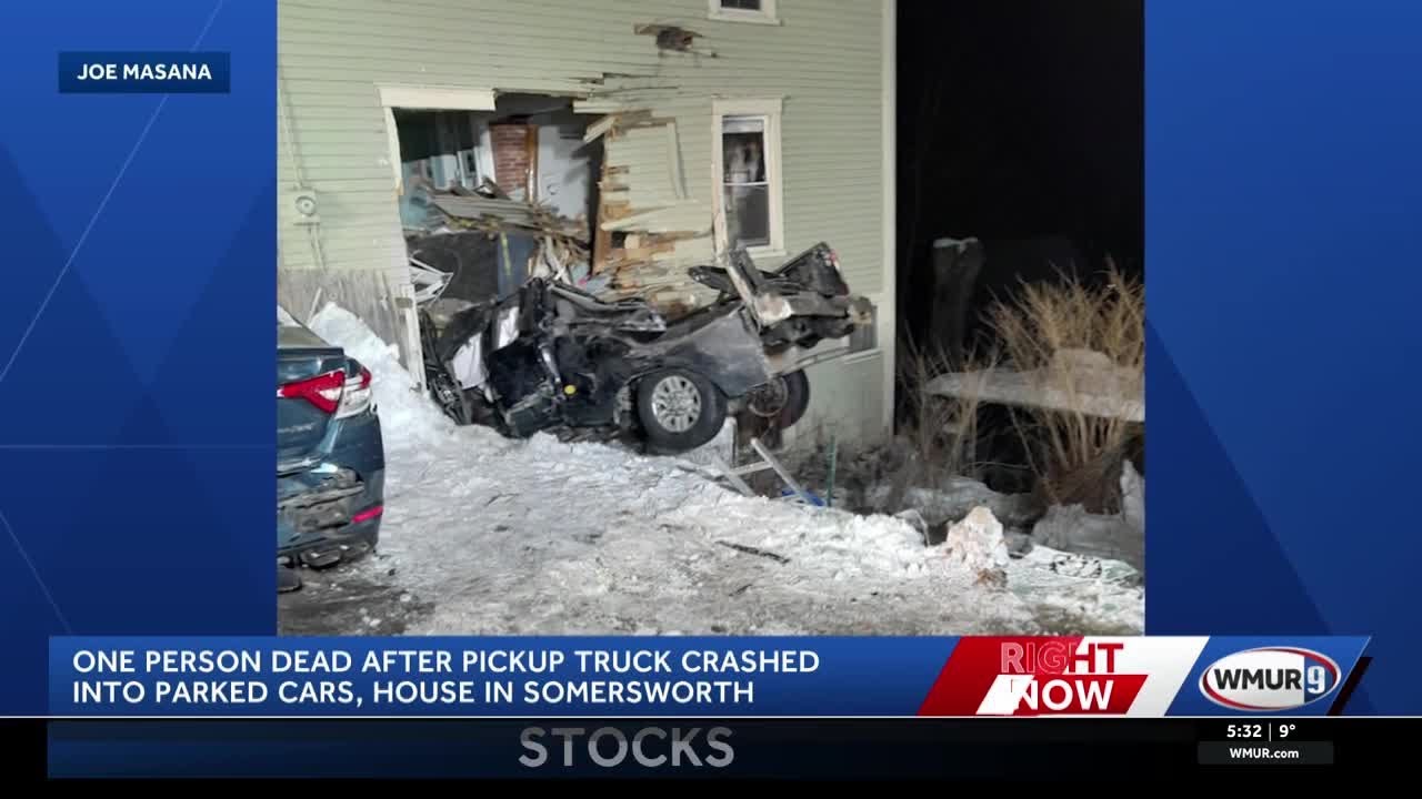 One person dead after pickup truck crashes into home in Somersworth