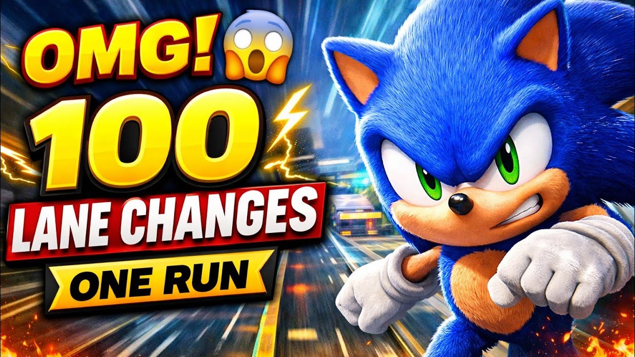 You Won’t Believe This Run 😱 100 Lane Changes in ONE RUN | Sonic Extreme Speed ⚡#sonic #sonicdash