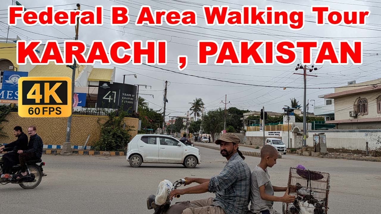 Federal B Area Walking Tour | Karachi Pakistan | Full Mooni Vlogs | 4K UHD