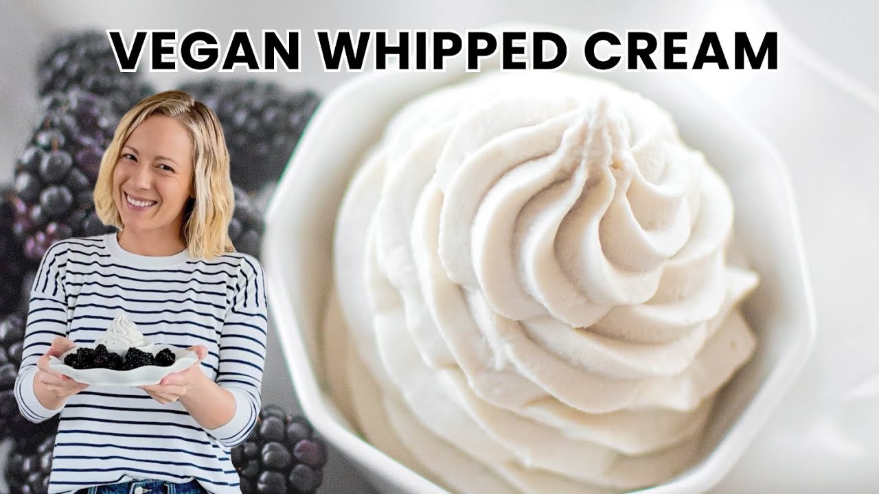 Easy 3 Ingredient Vegan Whipped Cream Recipe