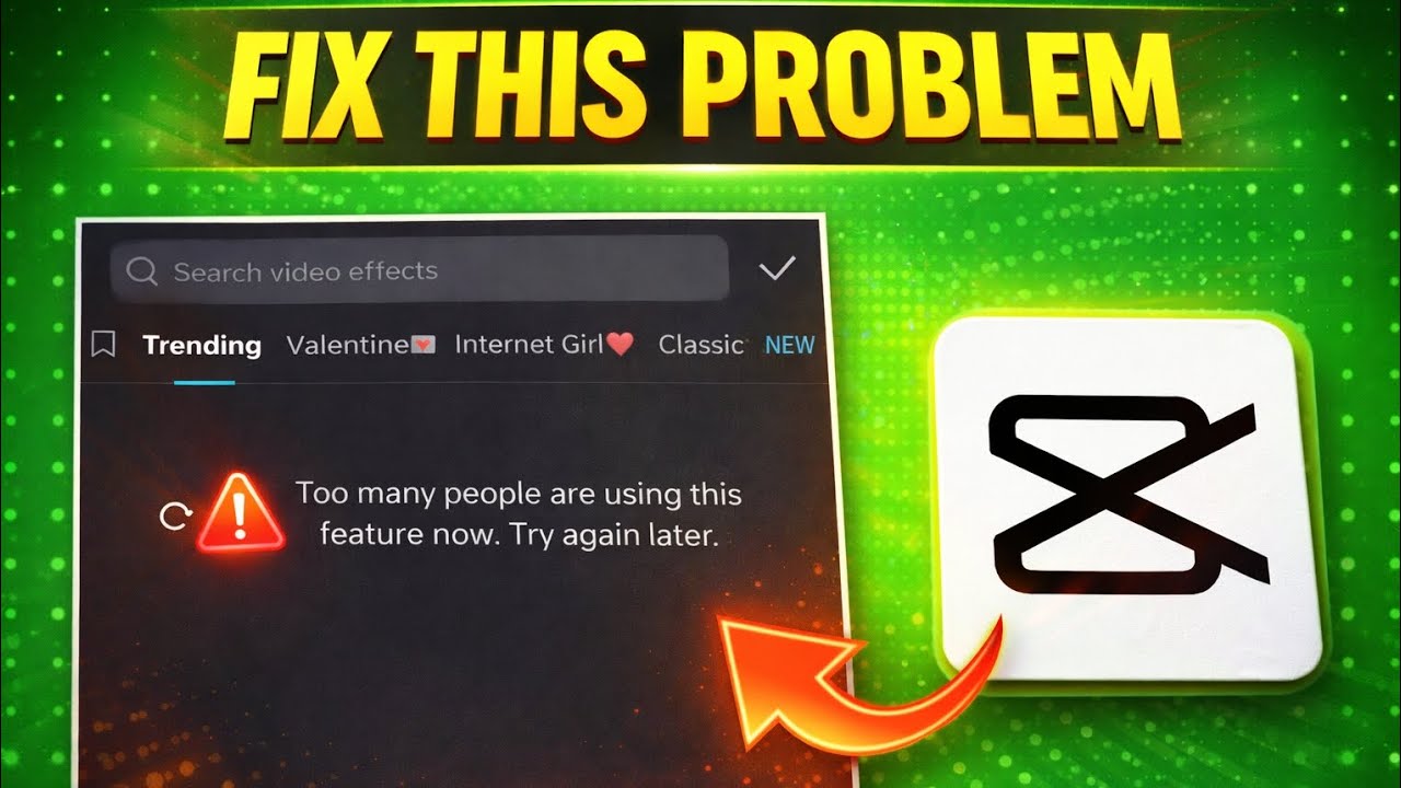 Capcut Too Many People Using This Feature Problem | Capcut No Internet Connection Problem
