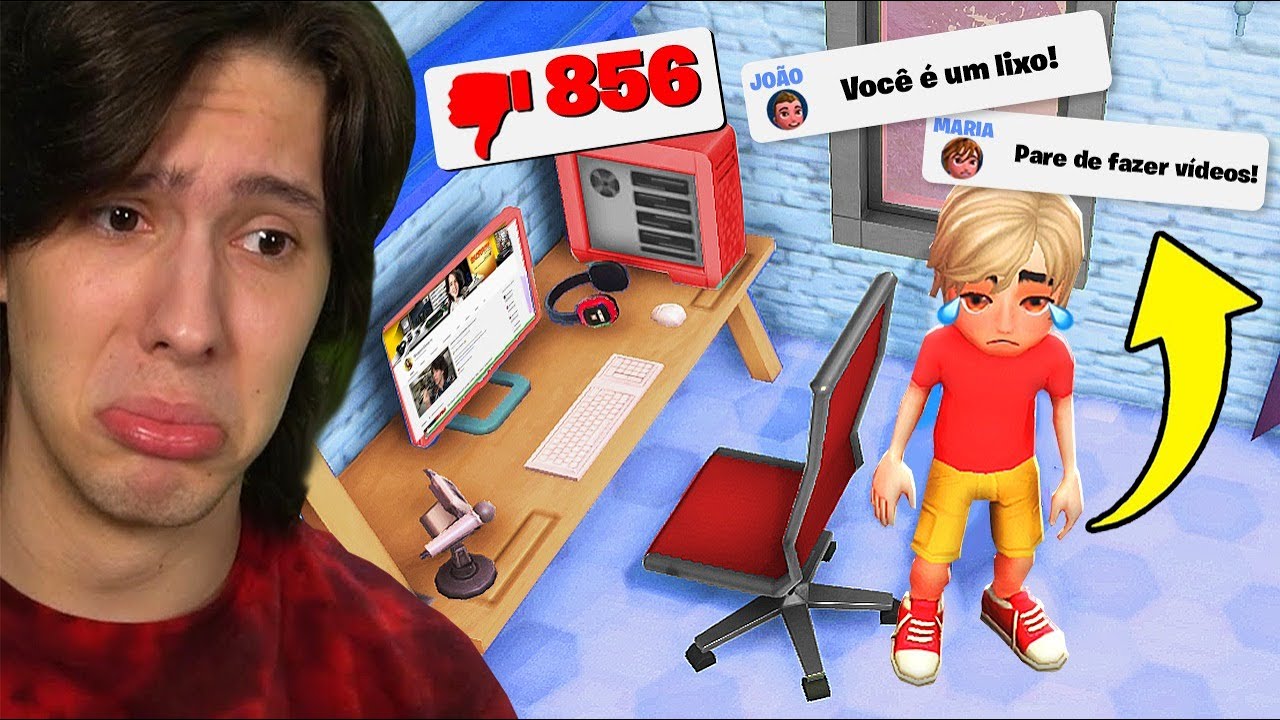 ME XINGARAM NO MEU PRIMEIRO VIDEO :( (Youtubers Life)