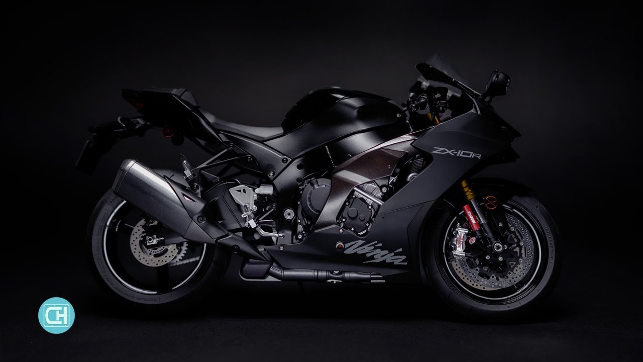 MENG 1/9 Kawasaki ZX-10R Black Edition – Full Build with Multi-Black Finish