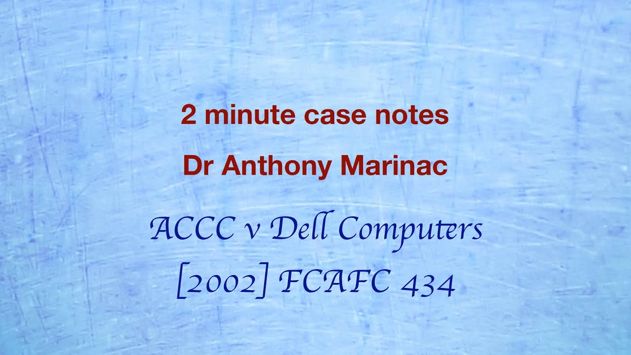 ACCC v Dell Computers (Misleading & Deceptive Conduct)