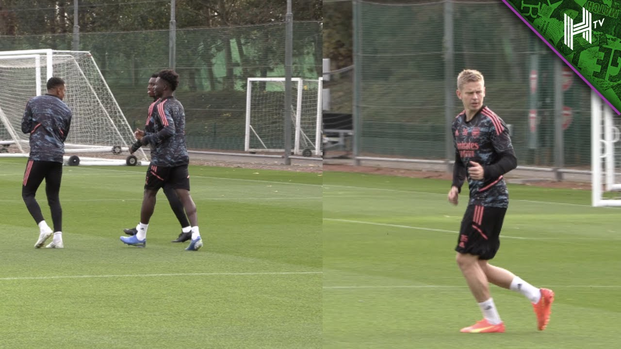 Zinchenko, Saka and Elneny all STAR in Arsenal training ahead of Zurich in UEL!