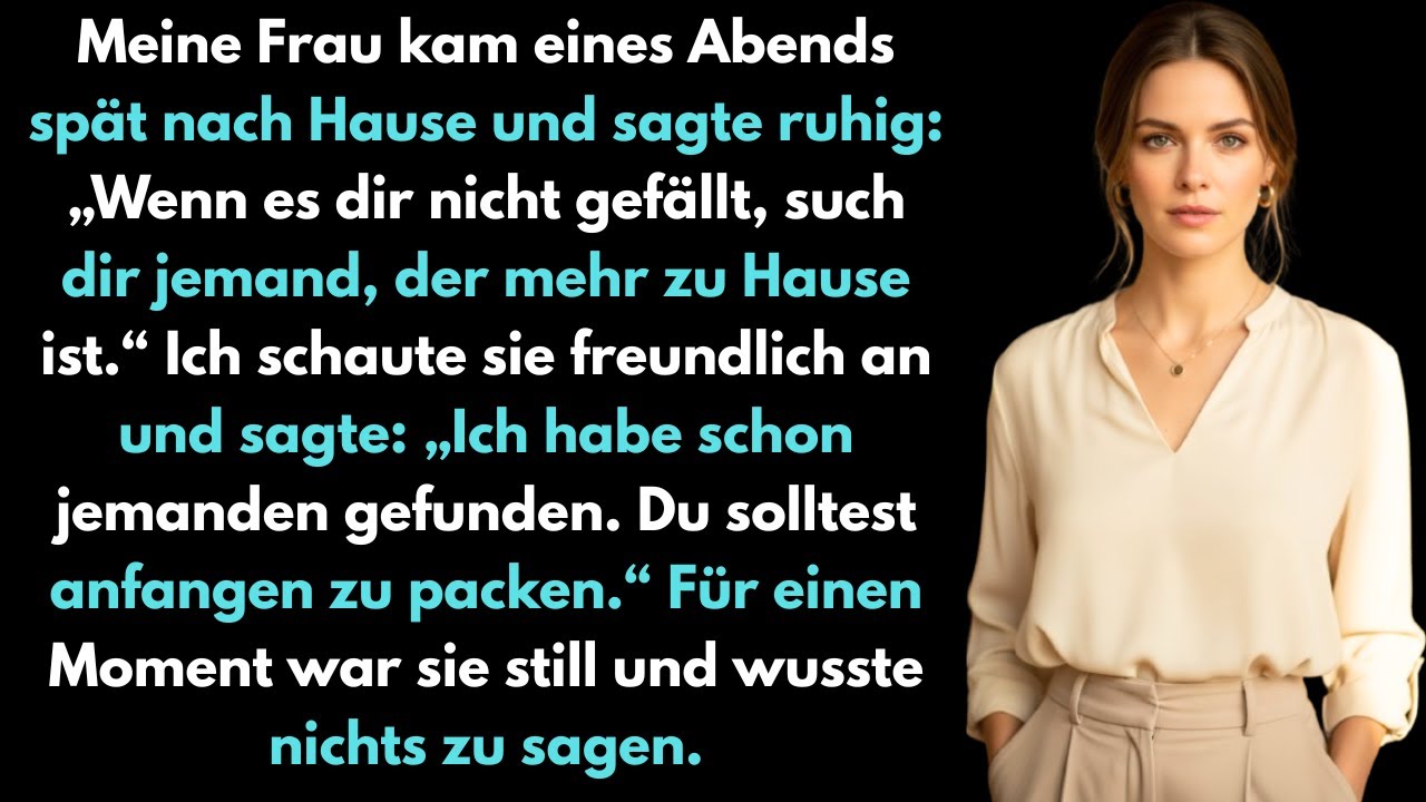 Meine Frau sagte: „Such dir eine, die daheim bleibt!“ Ich lachte nur und sagte: „Pack deine Sachen.“