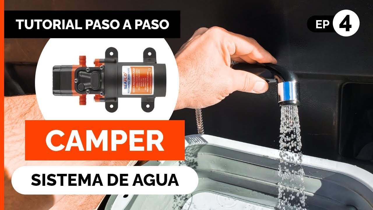 BOMBA de AGUA 12V CAMPER VAN o Furgoneta - Ducha / Fregadero 🚙  Camperizar un coche con poco dinero