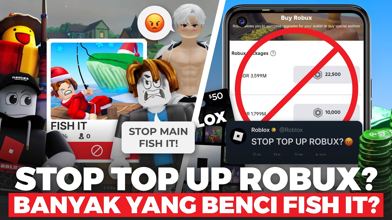 STOP TOP UP ROBUX?? MANY PEOPLE HATE THE ROBLOX GAME FISH IT!!