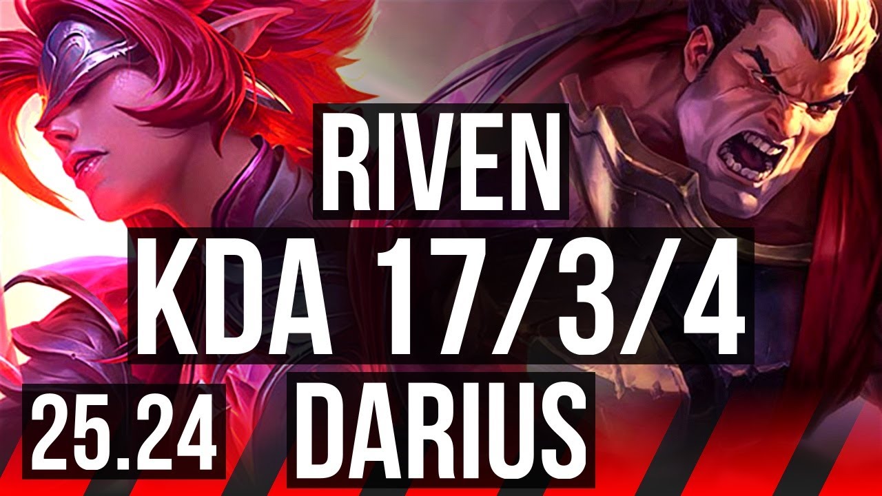 RIVEN vs DARIUS (TOP) | 47K damage, 17/3/4 | EUW Master | 25.24