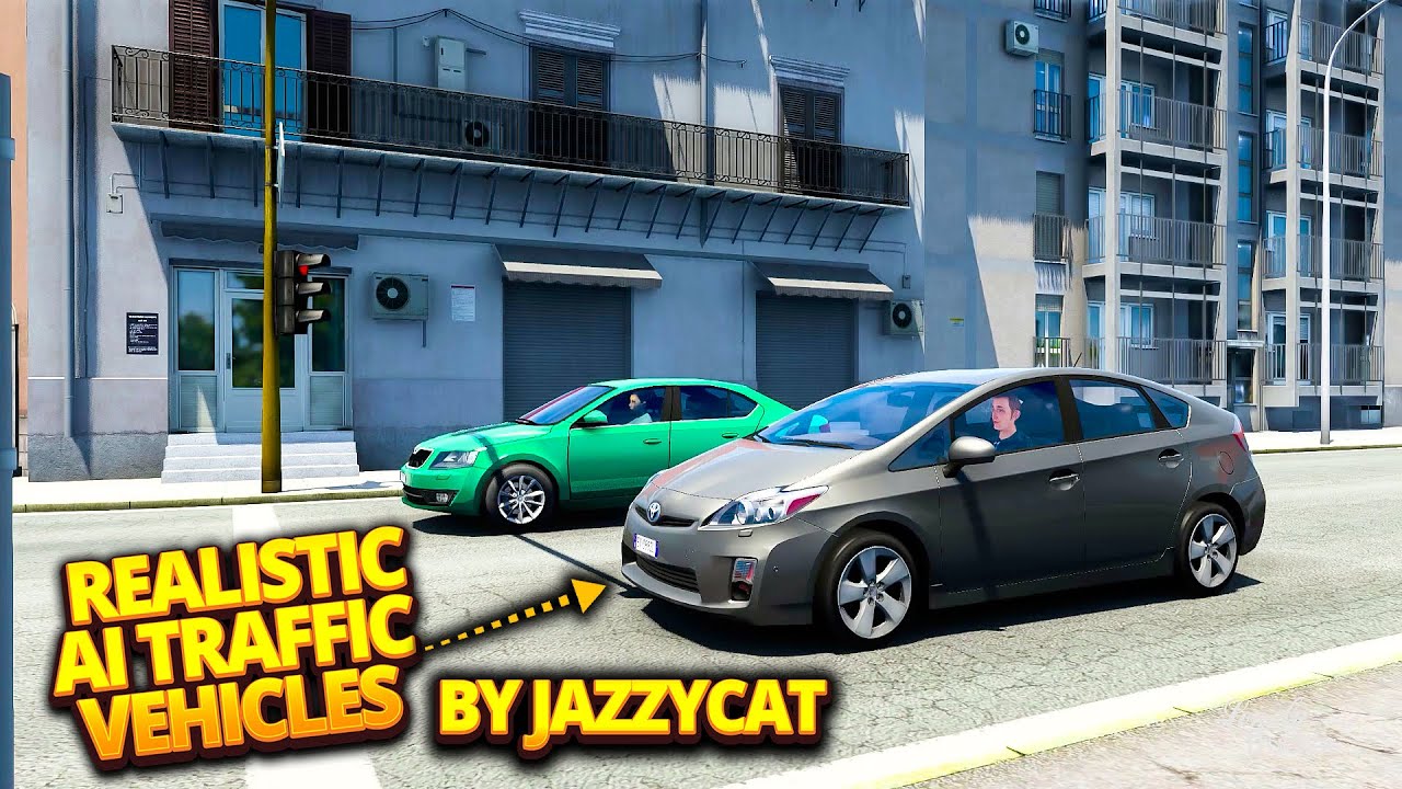 Realistic AI Traffic Vehicles Pack By Jazzycat v19.1 Mod For ETS2 1.46 | ETS2 1.46 MODS